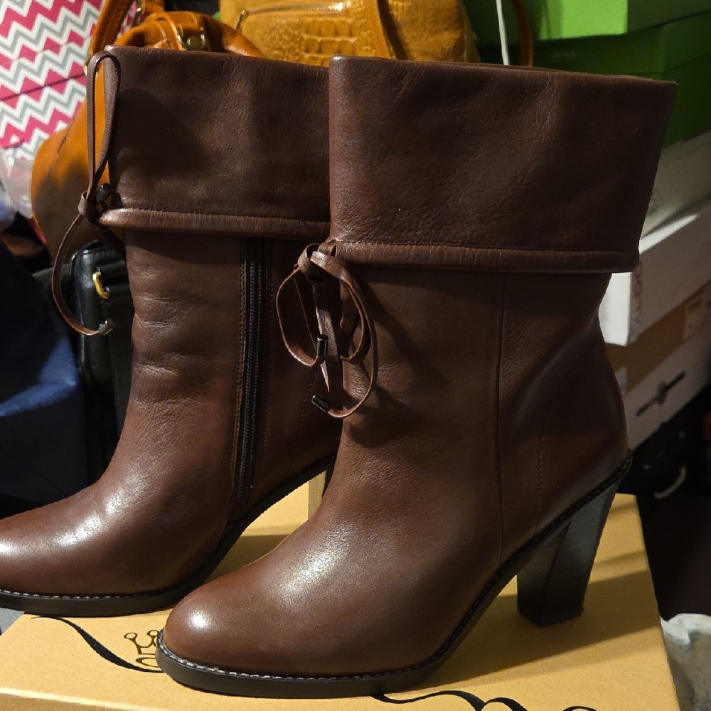 Nina Originals Dark Brown Heeled Boots